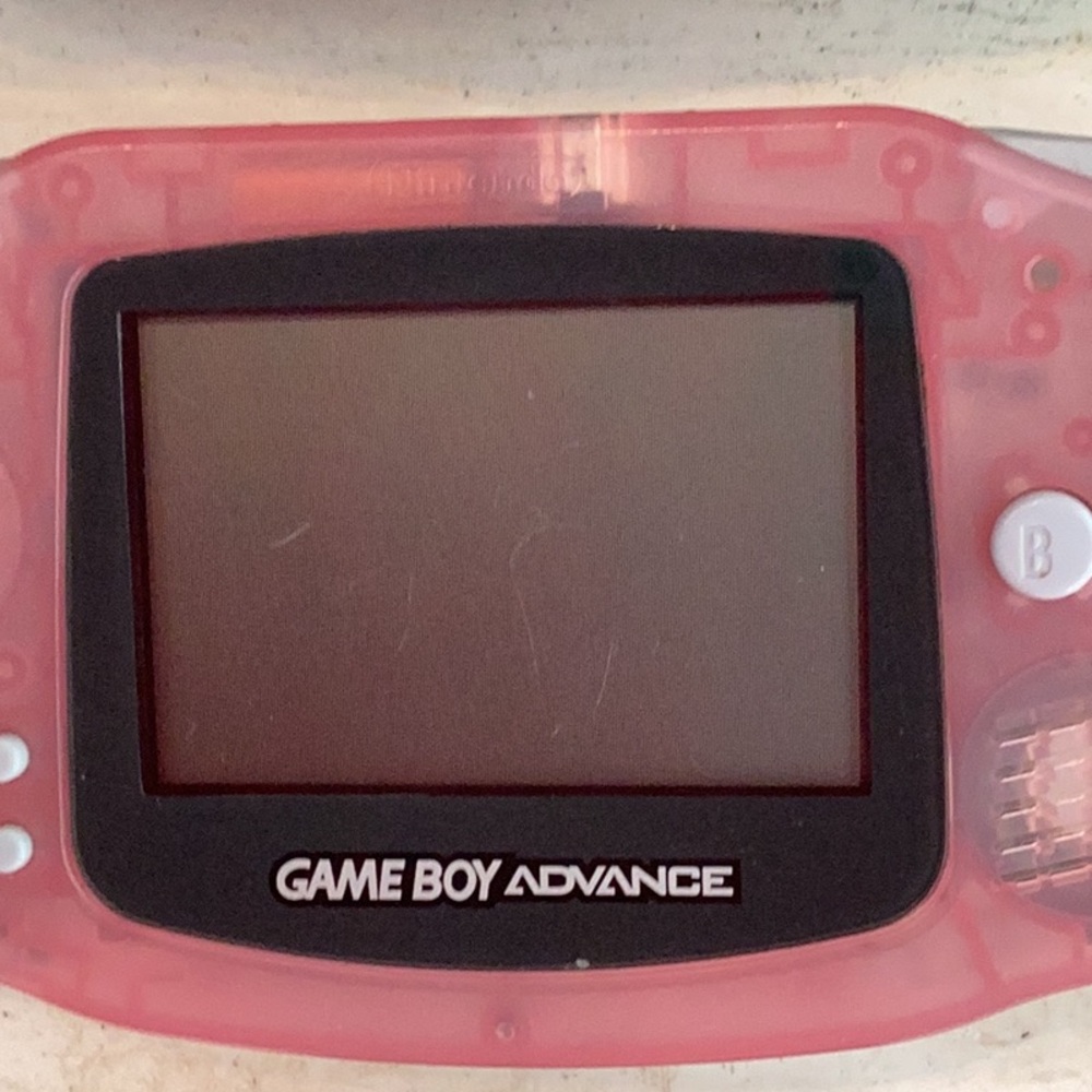 Nintendo Gameboy Advance Console Clear Pink Fuchsia Game Boy GBA AGB-001 - Picture 13 of 16
